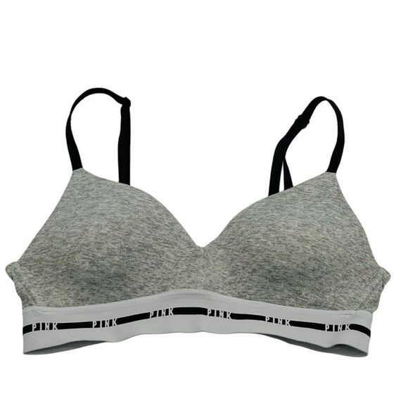 Pink Victorias Secret Wear verywhere wireless lightly lined gray size 32B - Picture 2 of 5